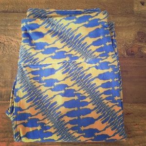 LulaRoe Multicolor Giraffe Leggings One Size OS